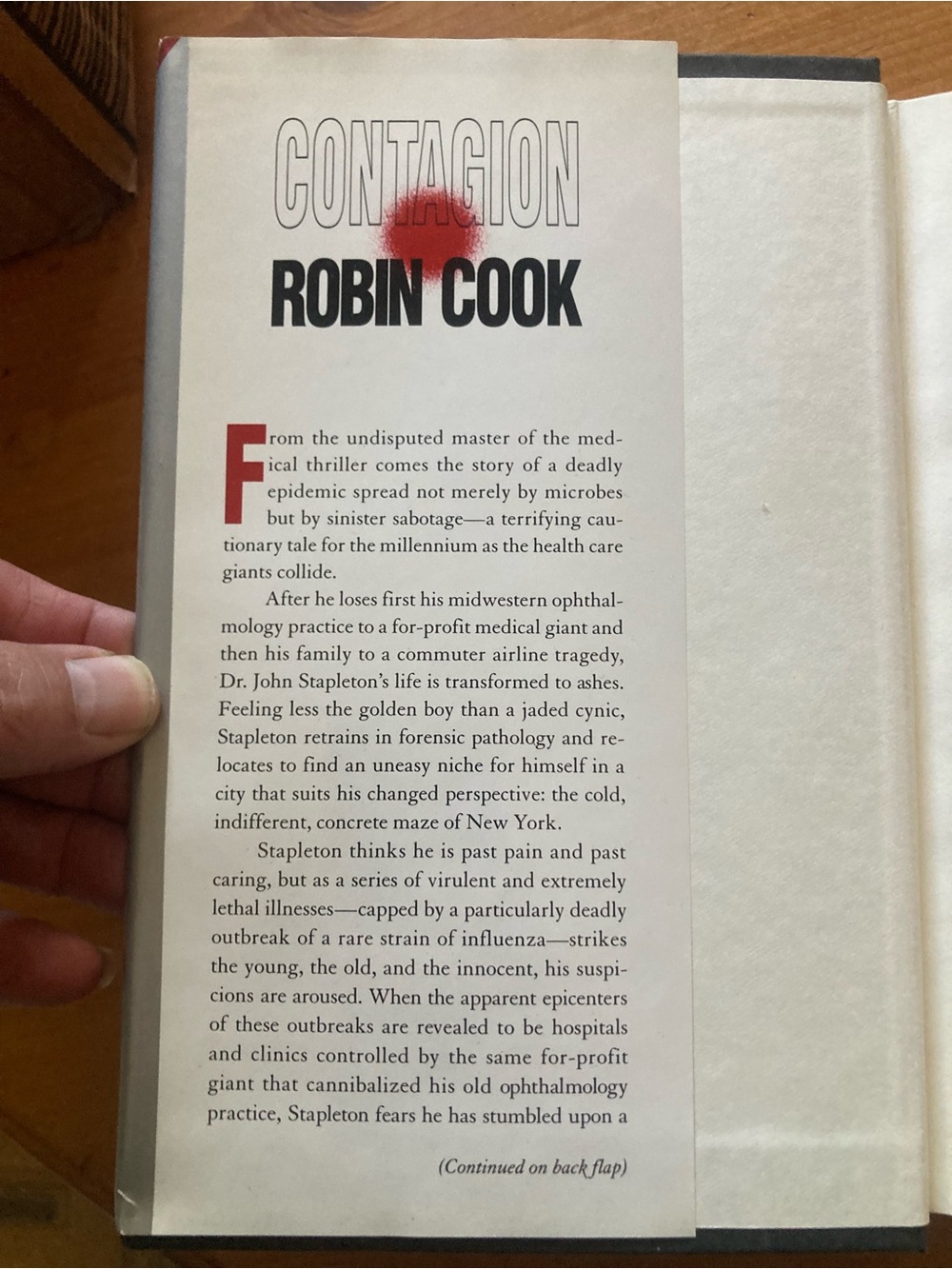 Contagion by Robin Cook — Bold Blue & White Hardcover - Picture 2 of 6